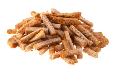 Avuç buğday kraker üzerinde beyaz izole