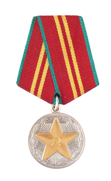 Preisverleihung der ussr. Medaille "15 Jahre hervorragender Dienst" — Stockfoto