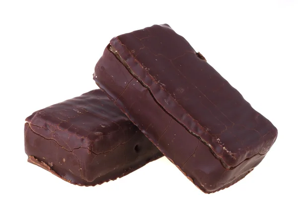 Beyaz arka planda çikolata şekeri — Stok fotoğraf