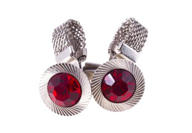 beyaz arkaplanda kol düğmeleri izole edildi