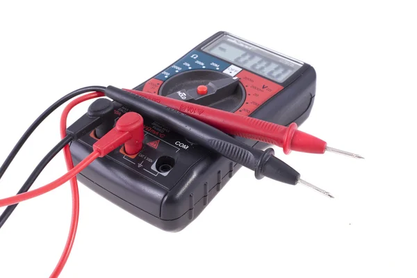 Digital multimeter på vit bakgrund — Stockfoto