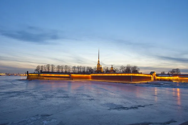 러시아. 상트페테르부르크. 베드로와 바울 요새의 모습 — 스톡 사진