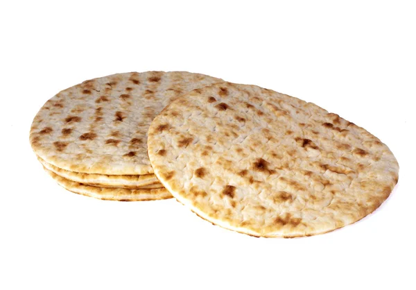 Tarwe tortilla's op een witte achtergrond — Stockfoto