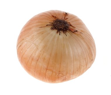 Beyaz arkaplanda soğan izole