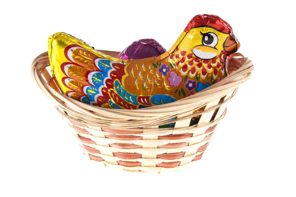 Paskalya set: çikolatalı tavuk ve boyalı yumurta