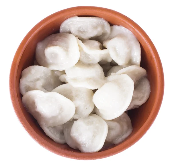 Boiled dumplings isolated on white background — Stock Photo, Image