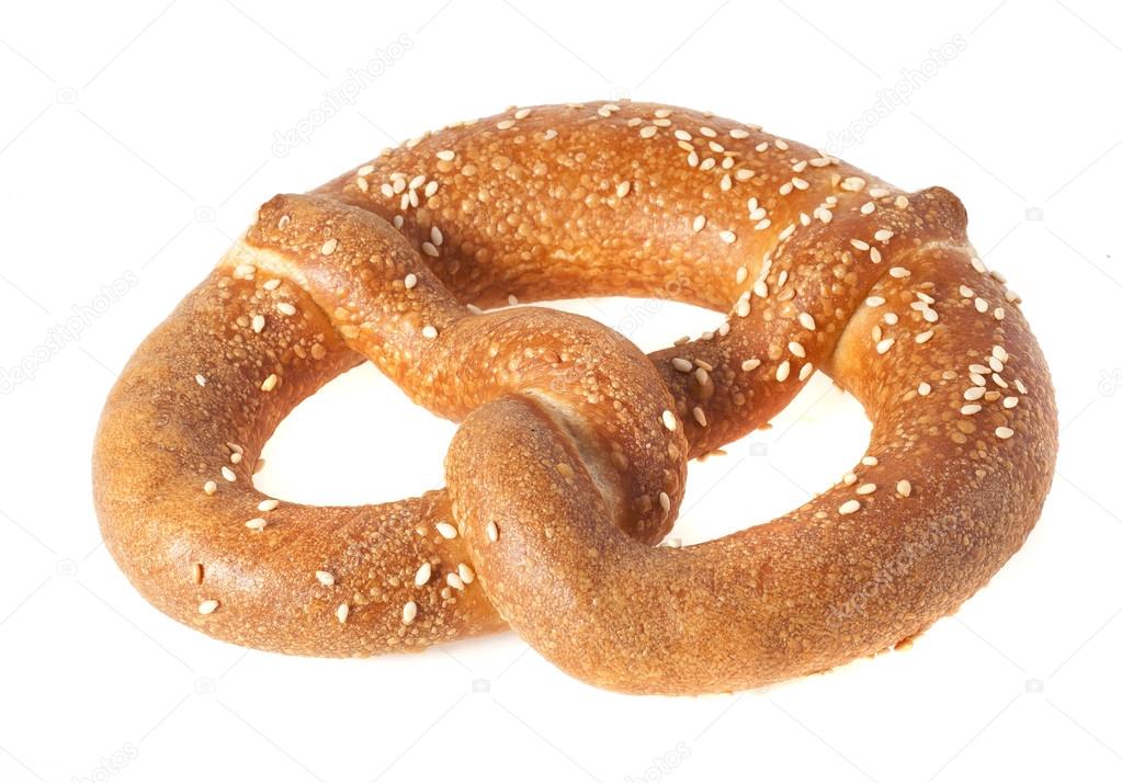 Pretzel isolated on a white background