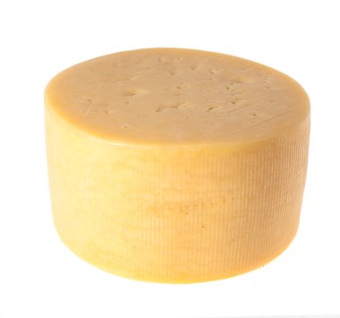 Baş peynir, beyaz bir arka plan üzerinde izole