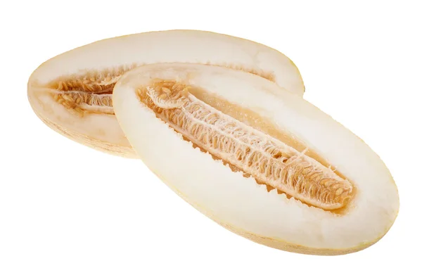 Melón maduro sobre fondo blanco — Foto de Stock