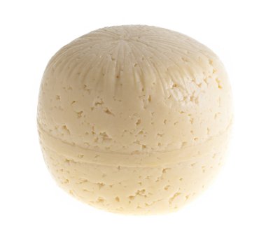 Baş peynir, beyaz bir arka plan üzerinde izole