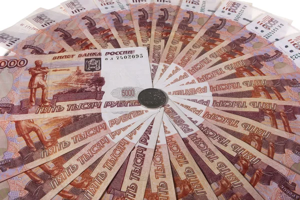 Ruské peníze. Peníze kruh — Stock fotografie