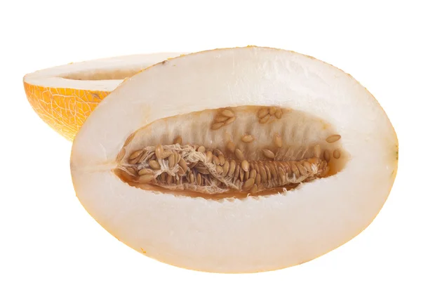 Mogen melon på vit bakgrund — Stockfoto