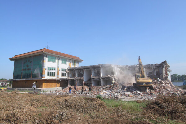 old house demolition site