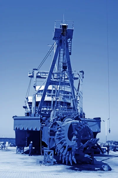 Cutter dredger schip — Stockfoto