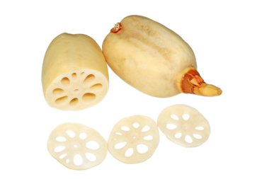 Lotus root dilimlenmiş