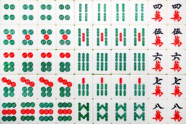 Closeup of mahjong tiles — Stock Photo, Image