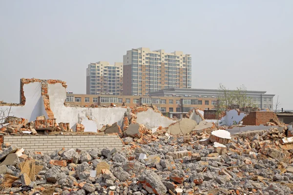 Materiais de demolição de habitação — Fotografia de Stock