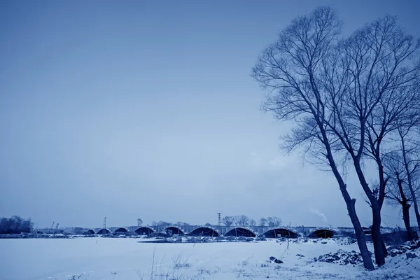 中国北部で雪の荒野 — ストック写真