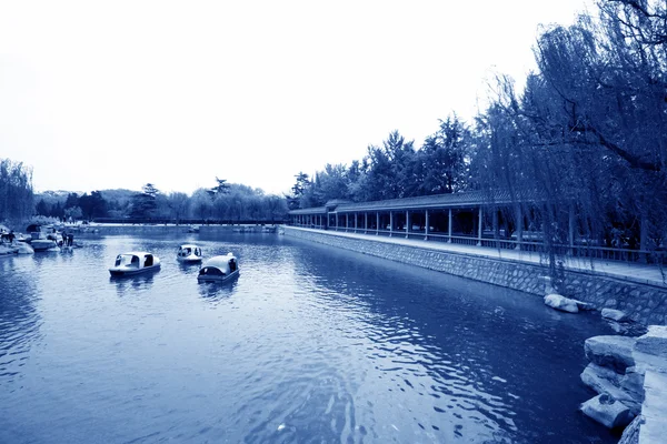 Arquitectura del paisaje acuático en un parque — Foto de Stock