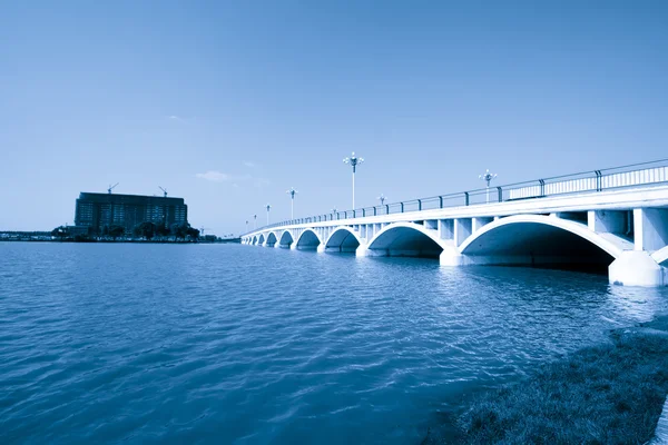 Bridge across a river Royalty Free Stock Images
