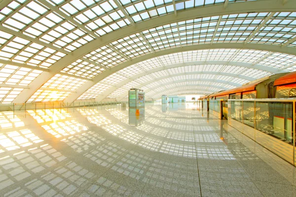 Pequim capital aeroporto internacional de construção paisagem e — Fotografia de Stock