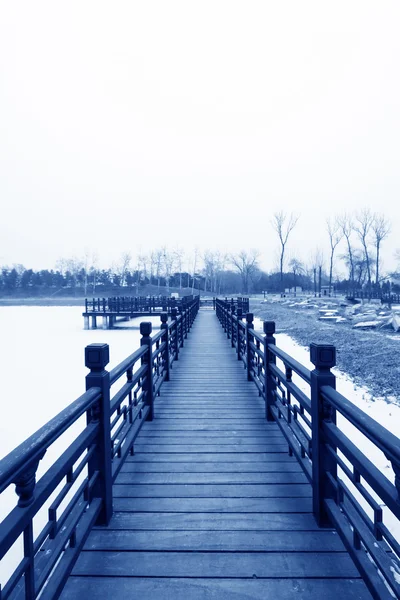 Ponte di legno in stile cinese — Foto Stock