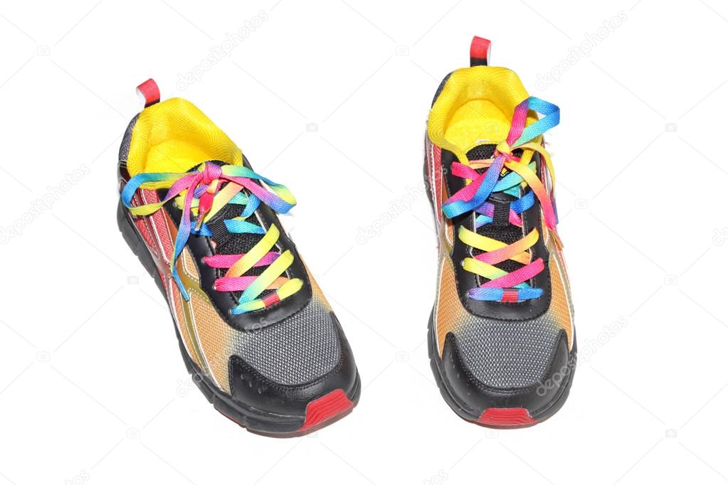 colorful sports shoes