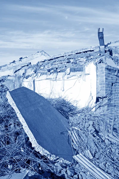 Naufragio de la pared después del desastre del terremoto —  Fotos de Stock