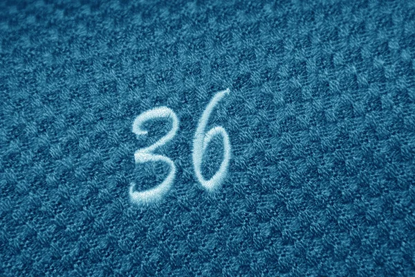 布に刺繍の数 — ストック写真
