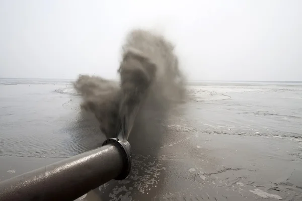 Blåser sand gjorde mark — Stockfoto