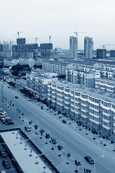 Cidade pequena arquitetura paisagem — Fotografia de Stock