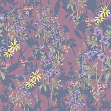 Şirin sorunsuz çiçek desenli. Arka çiçekli. Ben vektör