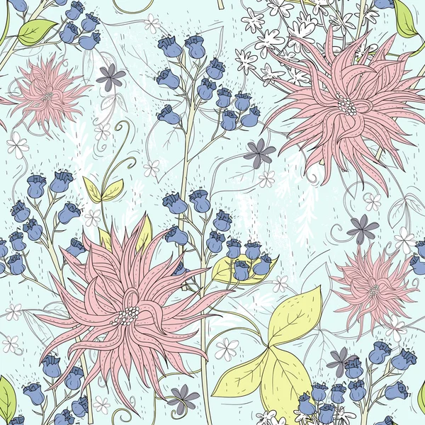 Χαριτωμένο άνευ ραφής floral μοτίβο. Φόντο με λουλούδια. Διάνυσμα εγώ Διανυσματικά Γραφικά