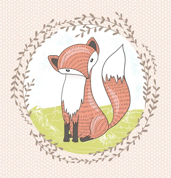 Cute little Fox ilustracja dla dzieci — Wektor stockowy