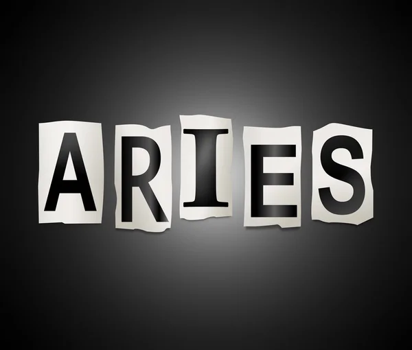 Aries woord concept. — Stockfoto