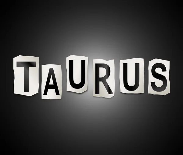Taurus słowo koncepcja. — Zdjęcie stockowe