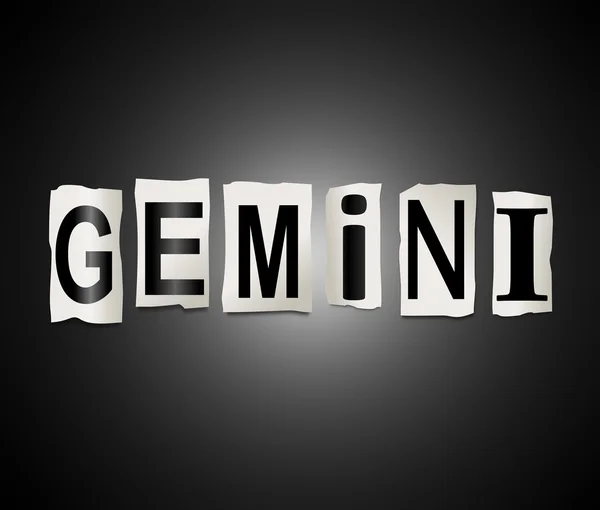 Gemini-Wortkonzept. — Stockfoto