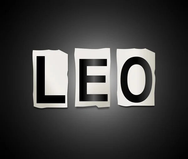 Leo słowo koncepcja. — Zdjęcie stockowe