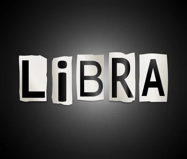 Libra word concept. — Stock Photo, Image