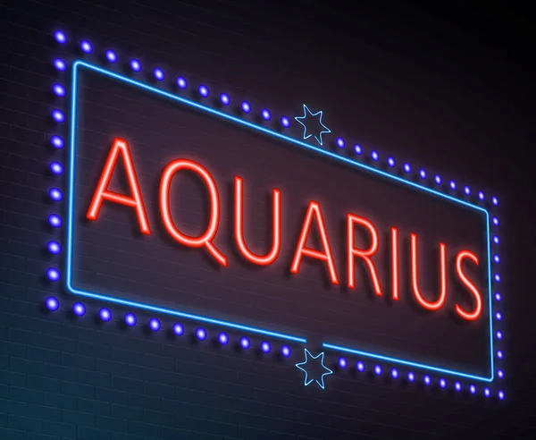 Koncepcja znak Aquarius. — Zdjęcie stockowe