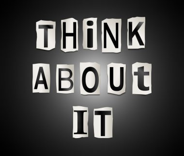 Think about it concept. clipart