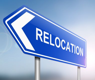 Relocation sign concept. clipart