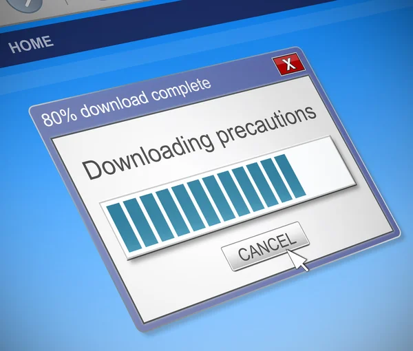 ダウンロードの注意事項・ コンセプト. — ストック写真