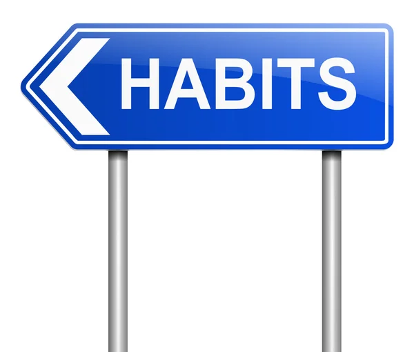 Concepto de signos de hábitos . —  Fotos de Stock