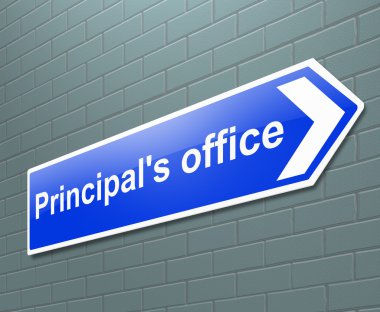  Principal's office concept. clipart