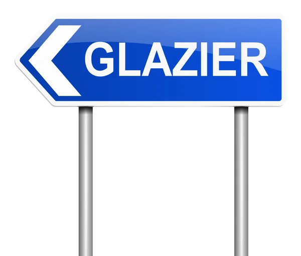 Conceito de sinal de Glazier . — Fotografia de Stock