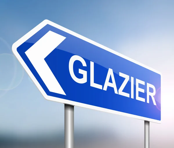 Glaszetter teken concept. — Stockfoto