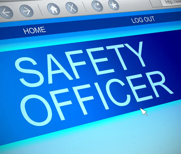 Safety officer online concept. — Stock Photo, Image
