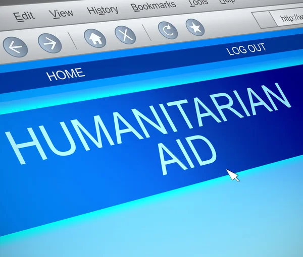 Conceito de ajuda humanitária . — Fotografia de Stock