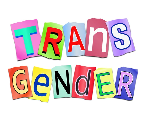 Концепція слово транссексуалів . Стокове Зображення